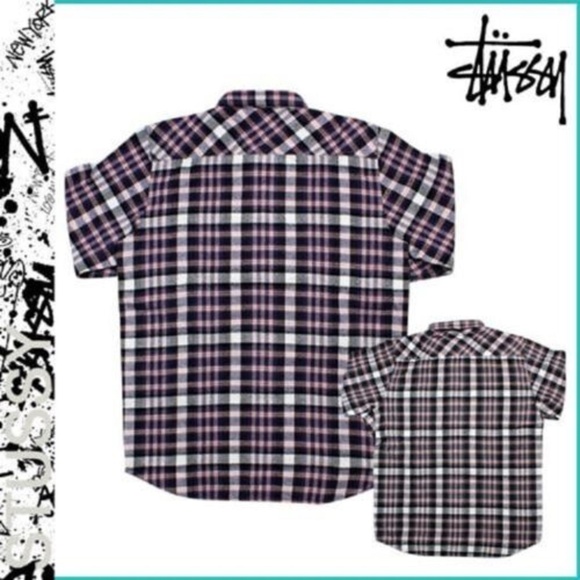 STUSSY Long Sleeved Plaid Button Flannel (Medium) - Picture 8 of 8